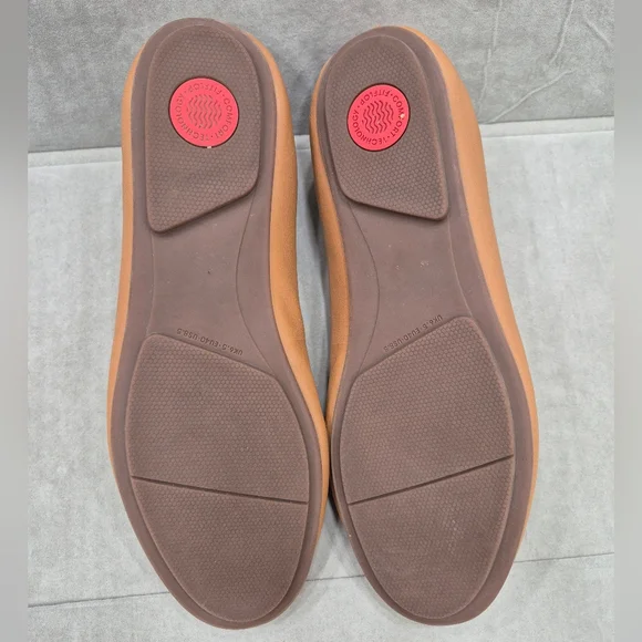 FitFlop Women's Tan Ballet Flats - Picture 11 of 13